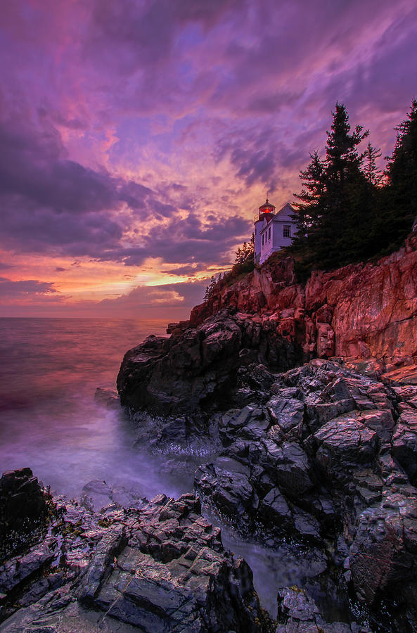 Acadia National Park Photograph - Maine Bass Harbor Lighthouse by Juergen Roth