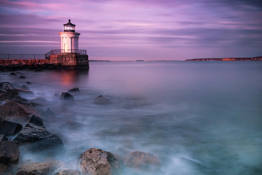 Maine Bug Light Lighthouse Sunset Photograph by Ranjay Mitra