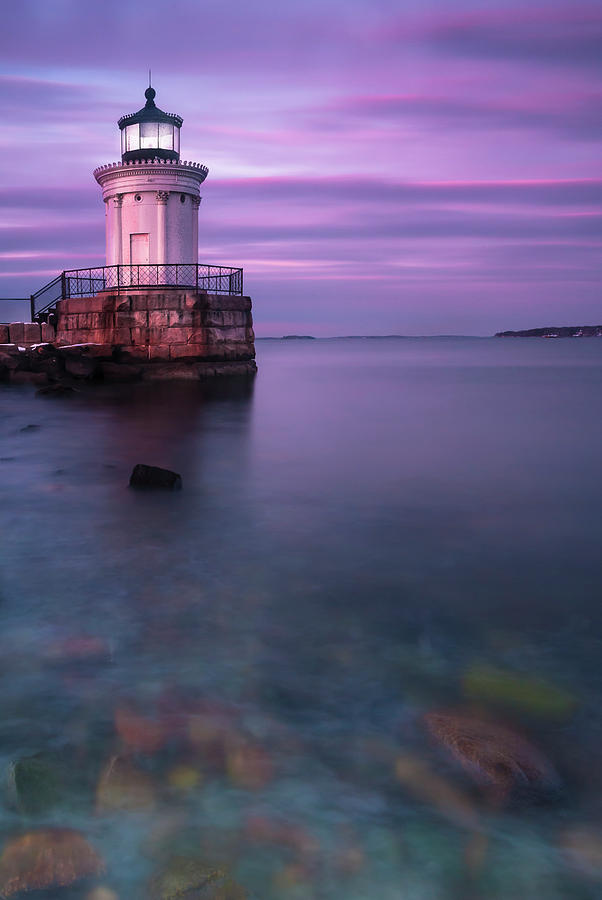 Maine Buglight Lighthouse at Sunset Photograph by Ranjay Mitra