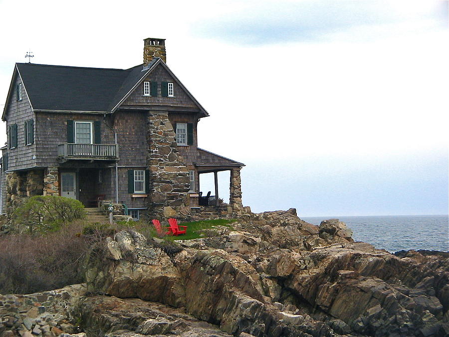 Maine Coast House Photograph by Denise Mazzocco - Fine Art America