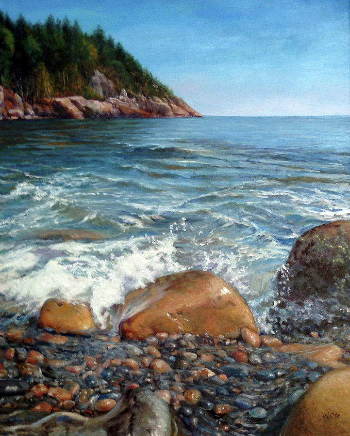 Maine Coast Painting by Marie Witte
