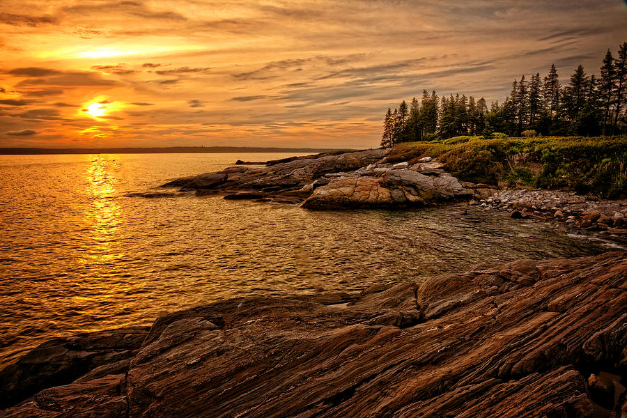 Maine Coast Sunset Photograph by Diana Powell - Fine Art America