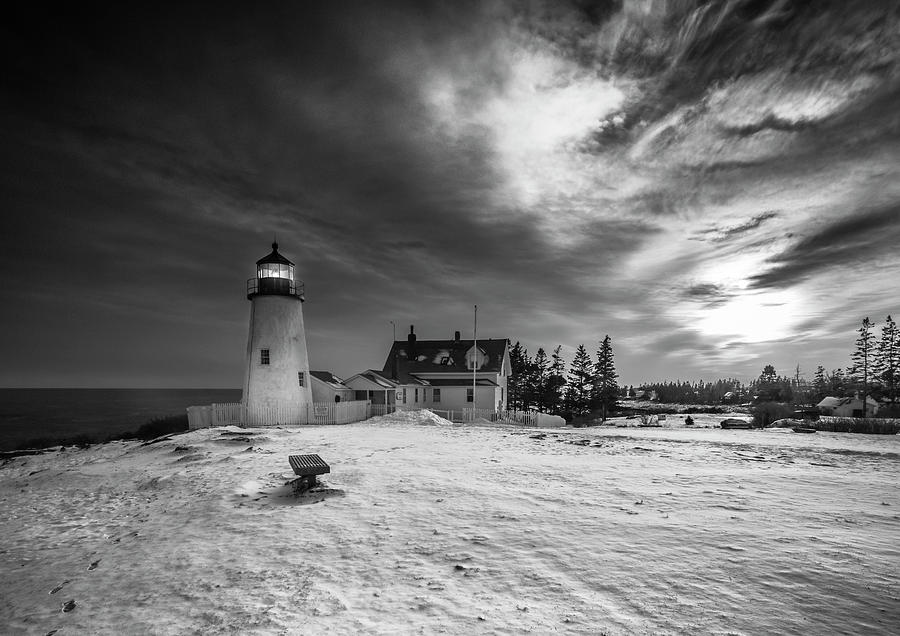 Maine Coastal Storm over Pemaquid Lighthouse Photograph by Ranjay Mitra