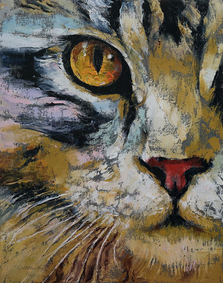 Maine Coon Painting by Michael Creese