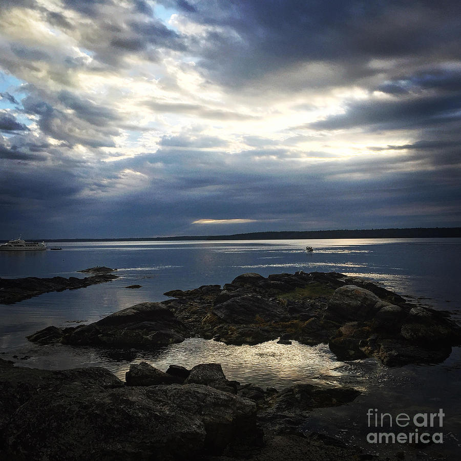 Coastal Photograph - Maine Drama by LeeAnn Kendall