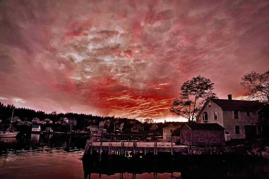 Maine Harbor Sunset #3 Photograph by Stuart Litoff