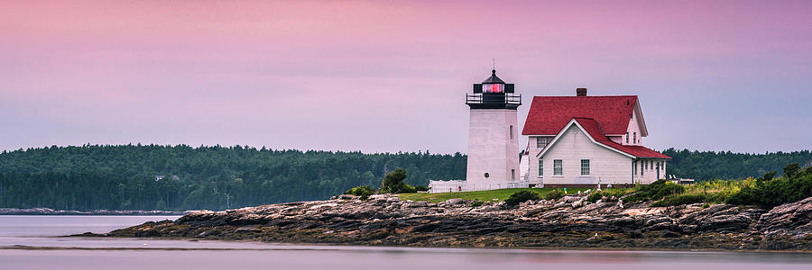 Maine Hendricks Head Lighthouse in Southport at Sunset Photograph by Ranjay Mitra