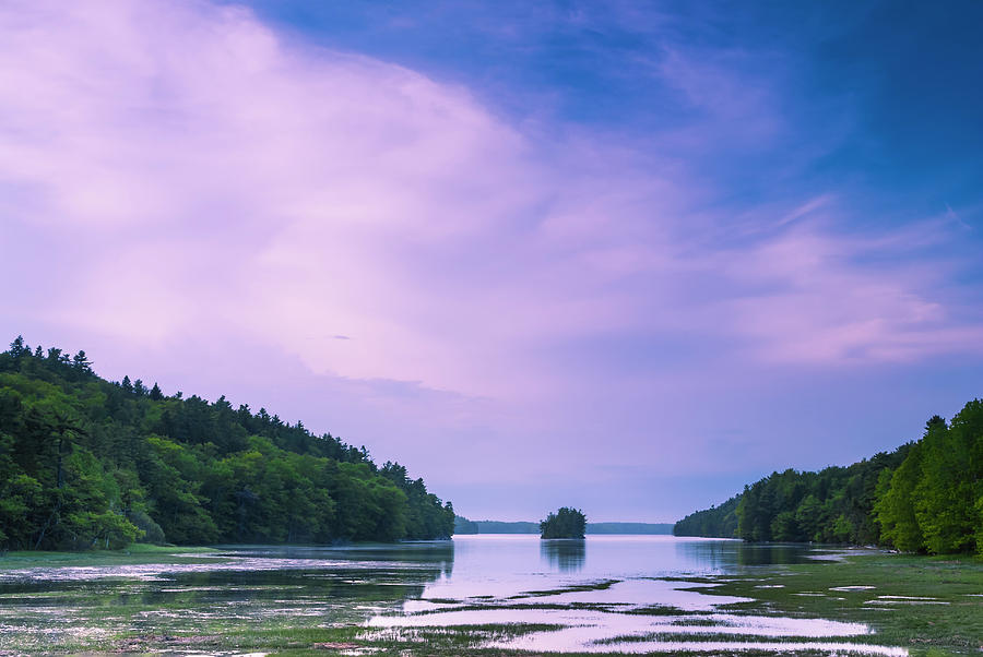 Maine Island in Harpswell at Blue Hour Photograph by Ranjay Mitra