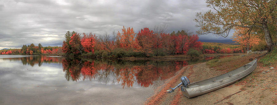 Maine Lake in Autumn Photograph by Jack Nevitt