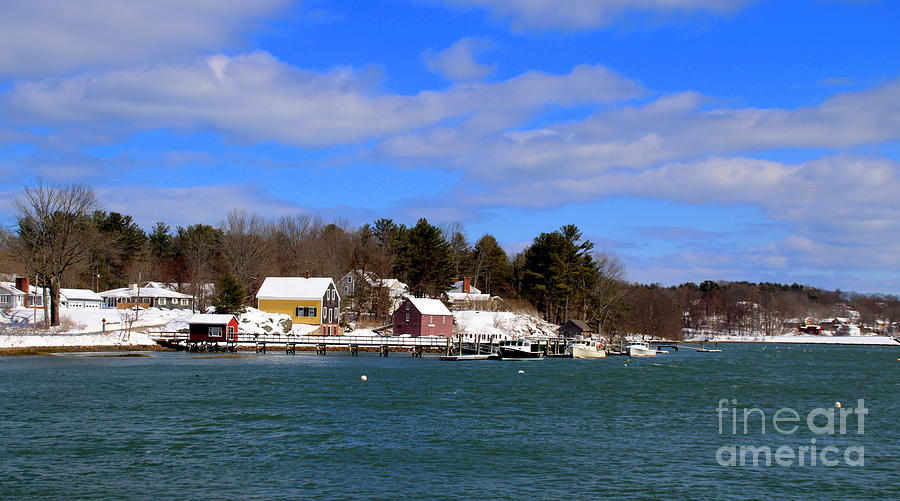 Maine Lobster Boats in Winter Photograph by Lennie Malvone
