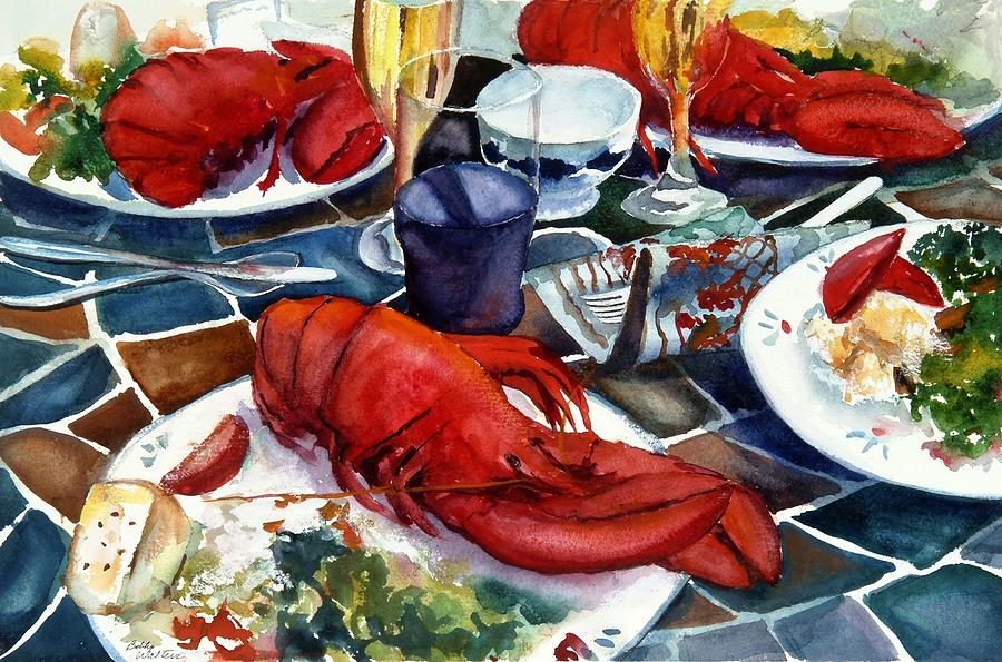 Maine Lobster Painting by Bobby Walters
