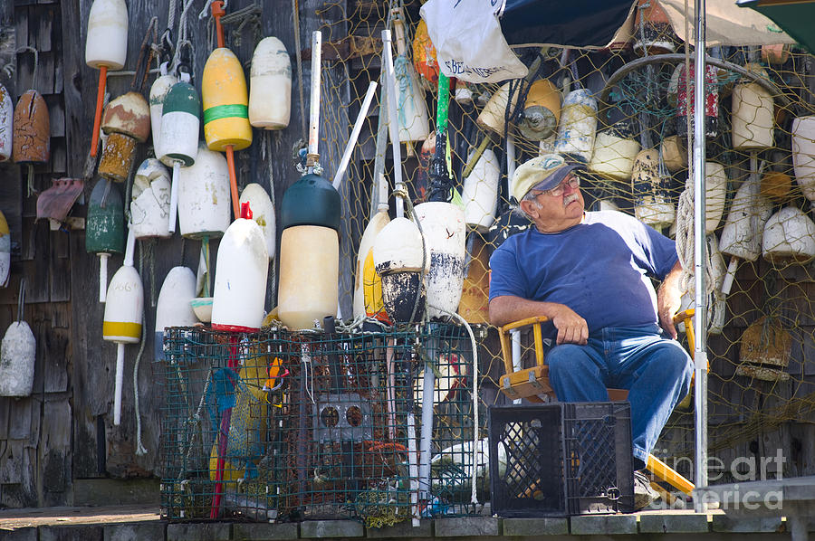 Maine lobster man Photograph by Bill Lane Fine Art America