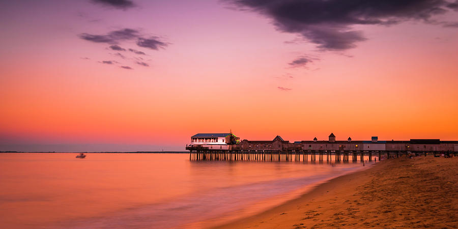 Maine Old Orchard Beach Pier at Sunset Photograph by Ranjay Mitra
