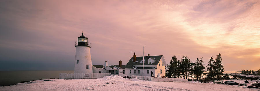 Maine Pemaquid Lighthouse after Winter Snow Storm Photograph by Ranjay Mitra