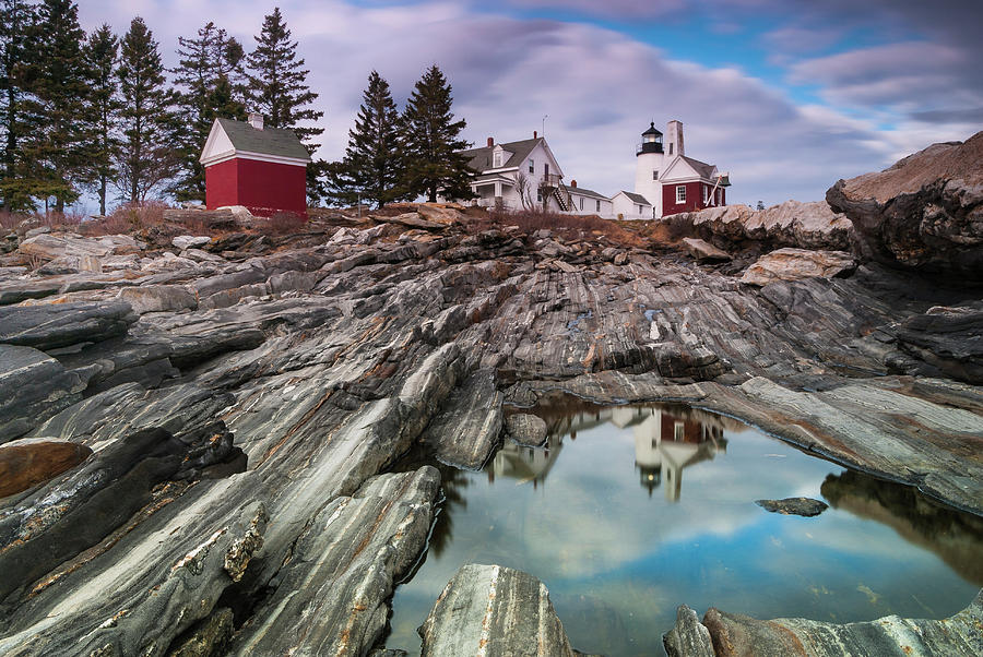 Maine Pemaquid Lighthouse Reflection Photograph by Ranjay Mitra