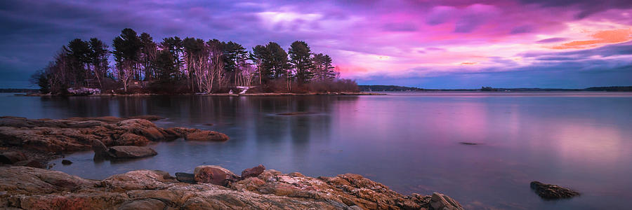 Maine Pound of Tea Island Freeport Sunset Photograph by Ranjay Mitra