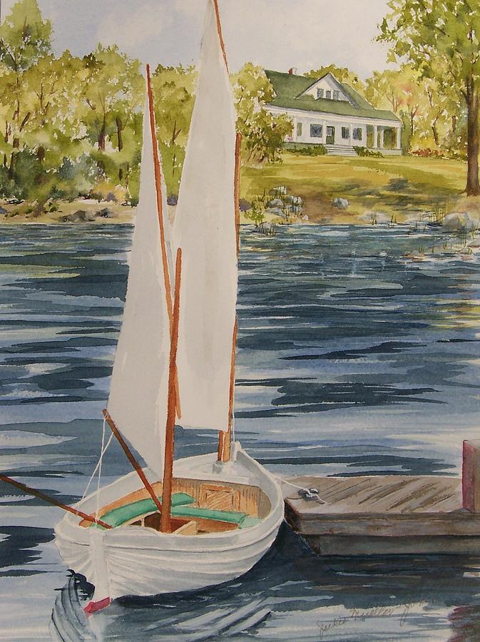 Maine Sail Painting by Jackie Mueller-Jones