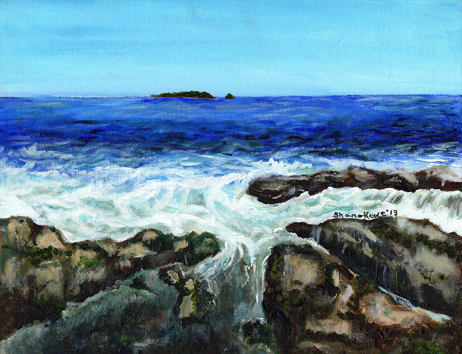 Maine Tidal Pool Painting by Shana Rowe Jackson
