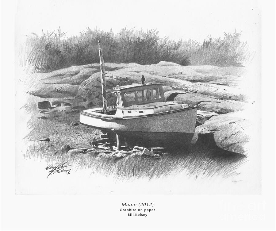 Maine Drawing by William Kelsey Pixels