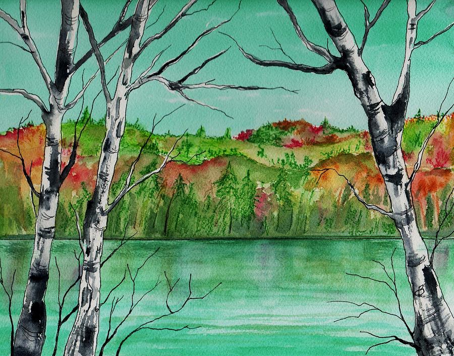 Maines Autumn Finery Painting by Brenda Owen