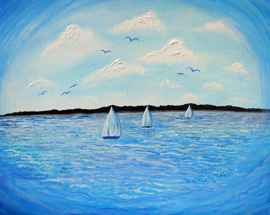 Seagull Painting - Mainland by Beckie Neff