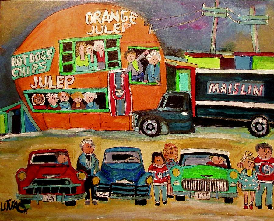 Maislin Delivery at the Orange Julep Painting by Michael Litvack
