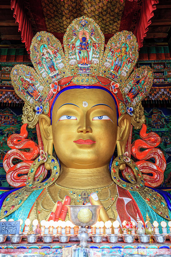 Maitreya Buddha statue Photograph by Alexey Stiop