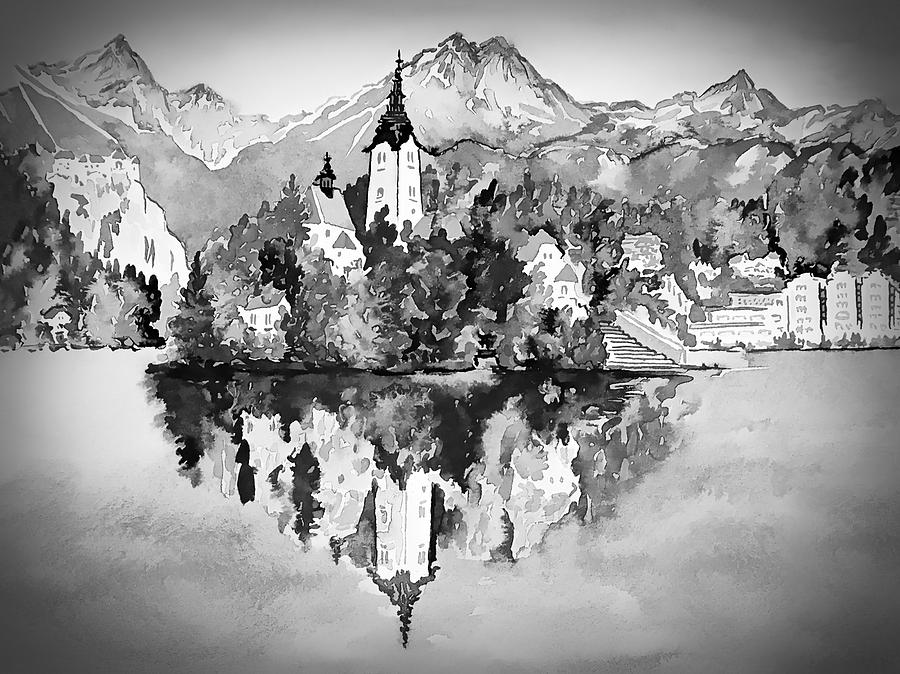 Majestic Bled Island  Digital Art by Joseph Hendrix