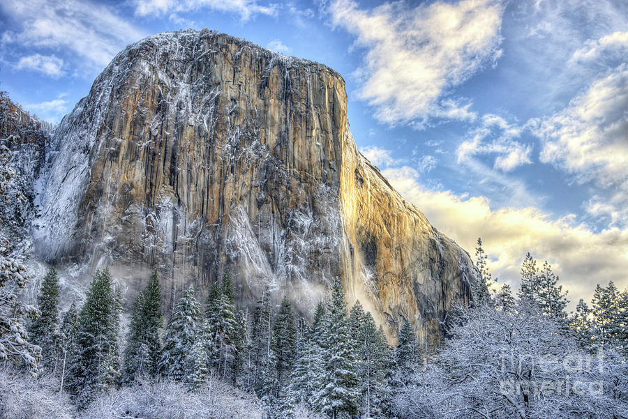Majestic El Capitan Winter Sunrise Yosemite National Park Photograph
