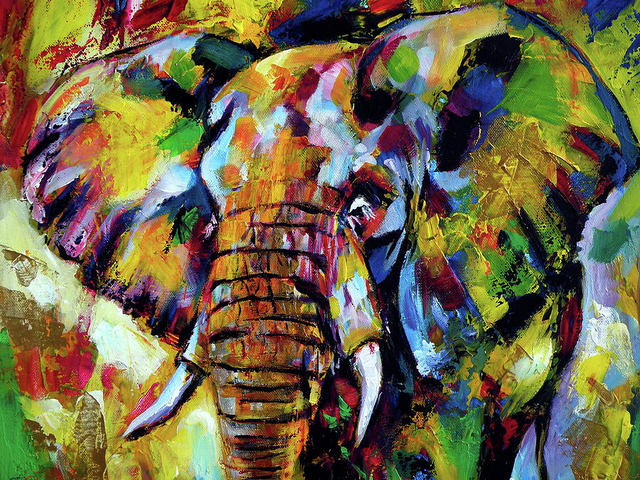 Majestic elephant cl Painting by Kovacs Anna Brigitta