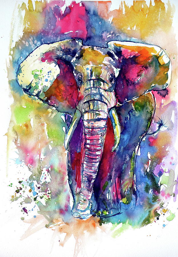 Majestic elephant I Painting by Kovacs Anna Brigitta