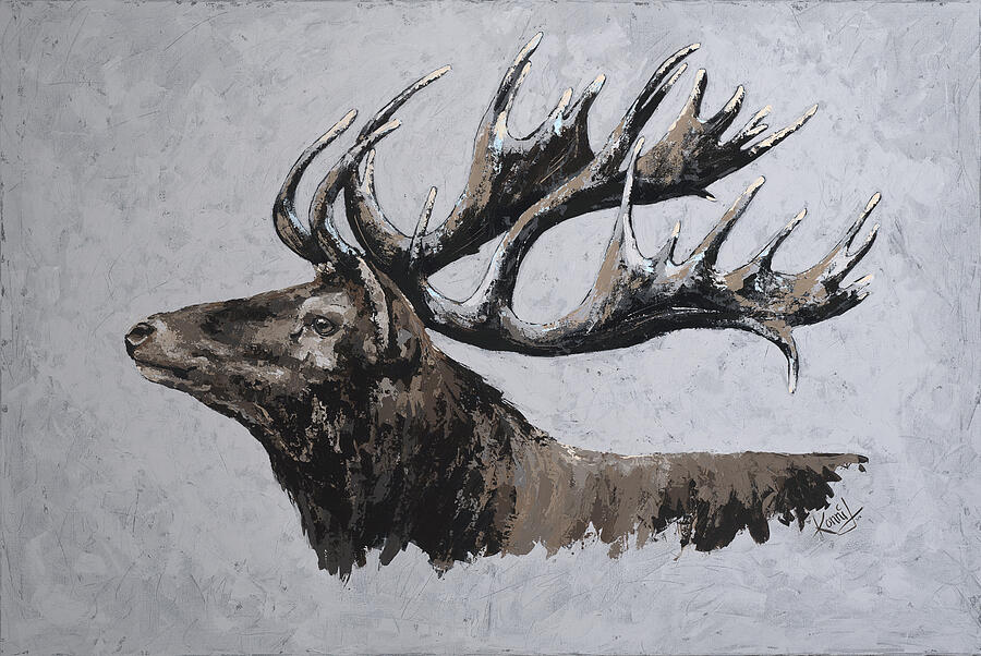 Deer Painting - Majestic by Konni Jensen