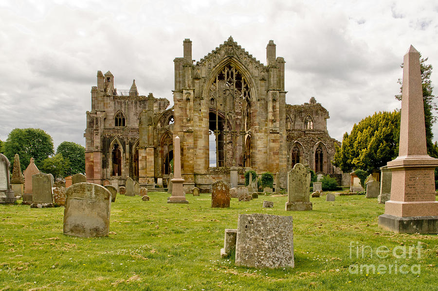 Majestic Melrose Abbey. Afternoon. Photograph by Elena Perelman