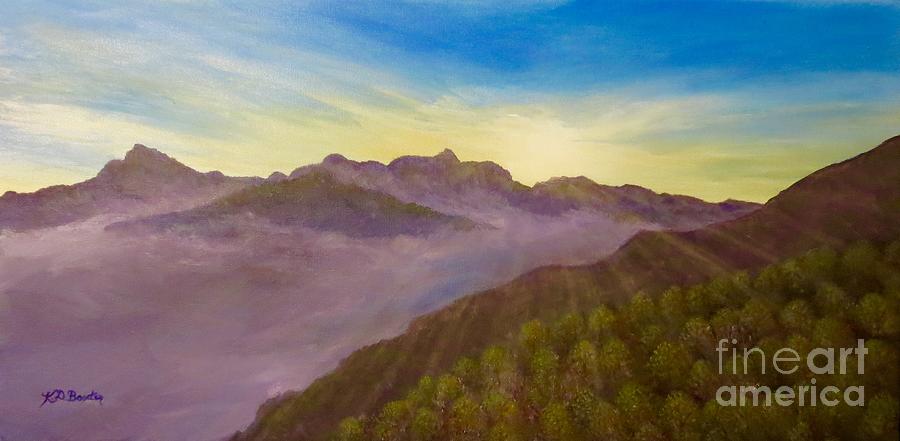 Majestic Morning Sunrise Painting by Kimberlee Baxter