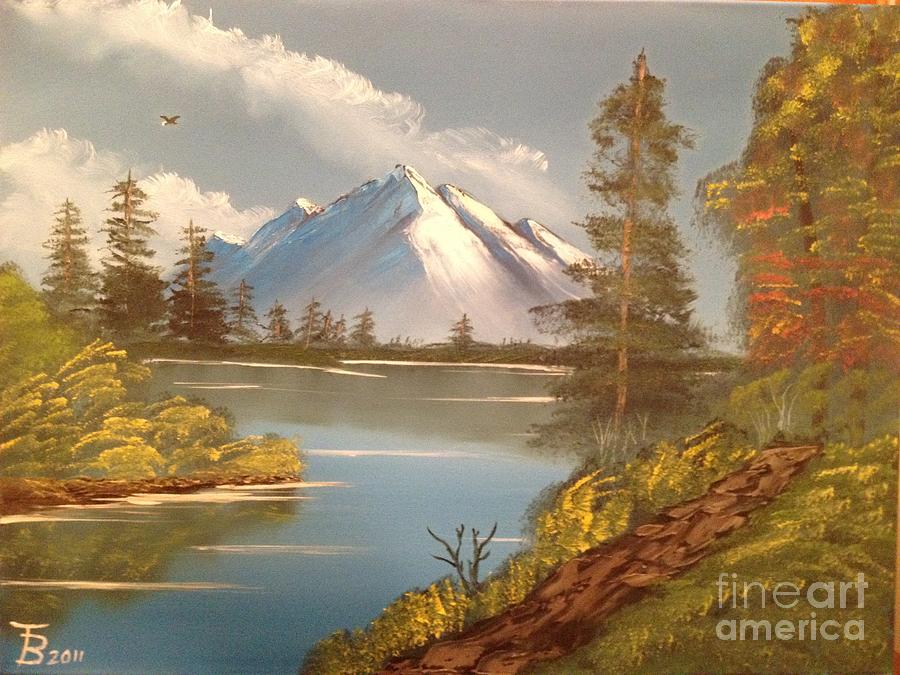 Bob Painting - Majestic Mountain Lake by Tim Blankenship Bob Painting - Majestic Mountain Lake by Tim Blankenship