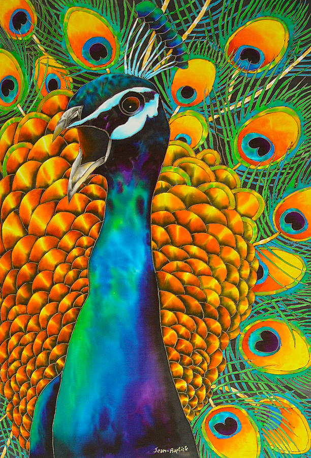 Peacock Painting - Majestic Peacock by Daniel Jean-Baptiste