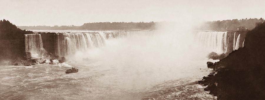 Majestic Shot of The Horseshoe Falls - 1899 Photograph by War Is Hell Store