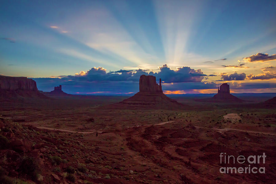Majestic Sunrise, Monument Valley Photograph by Felix Lai