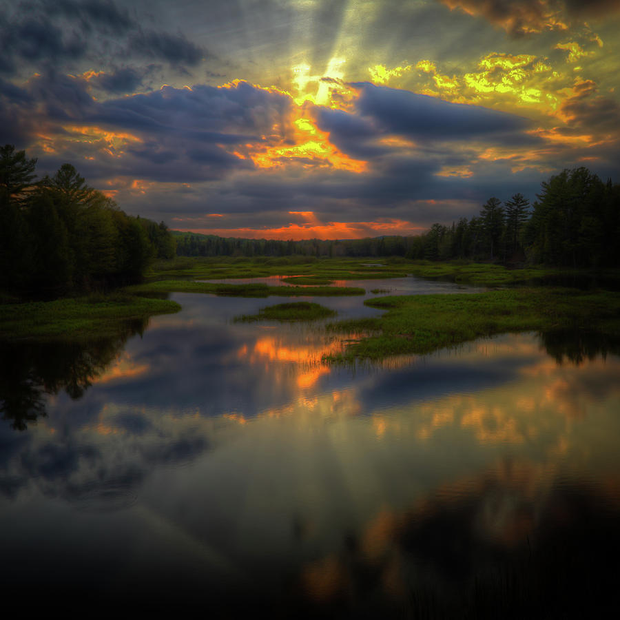 Majestic Sunset in the Adirondacks Photograph by David Patterson