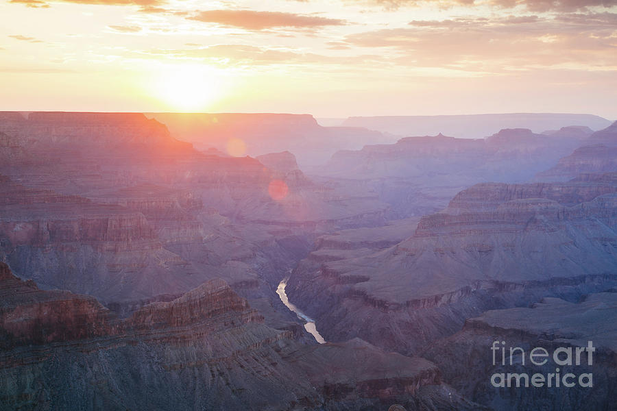 Majestic sunset over Grand Canyon, Arizona, USA Photograph by Matteo Colombo