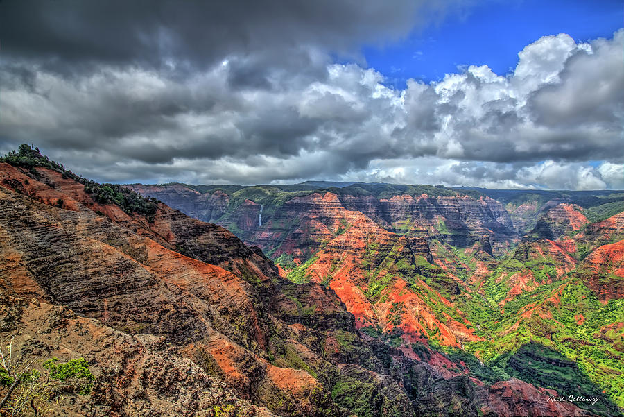 Majestic Waimea Canyon The Grand Canyon of the Pacific Kauai Hawaii Art Photograph by Reid Callaway