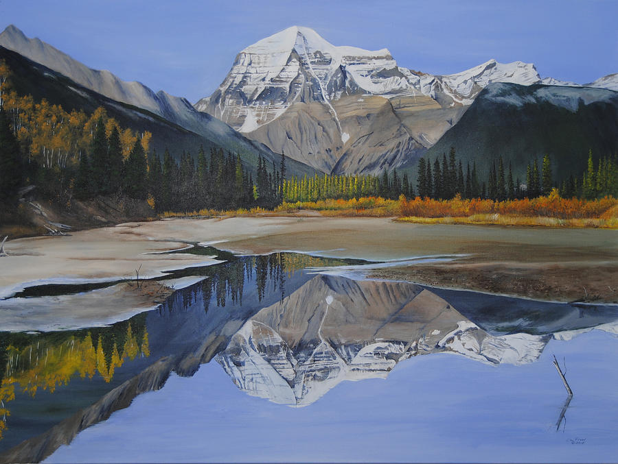 Mountain Painting - Majesty reflected by Glen Frear