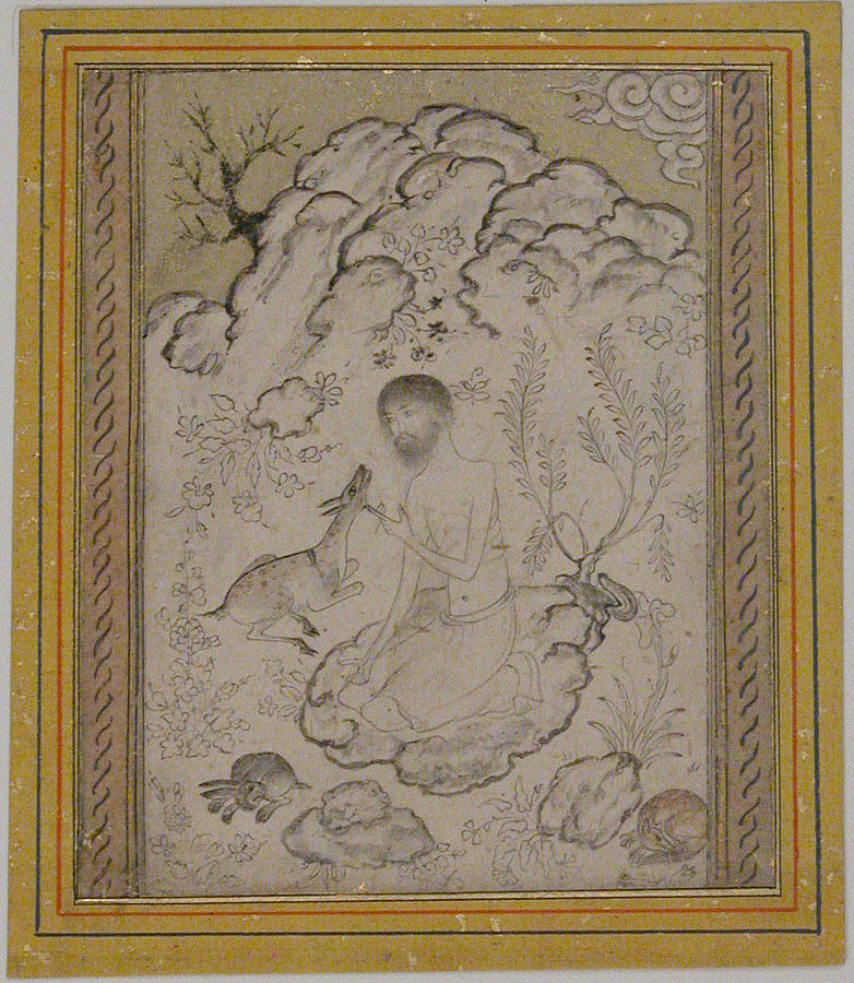 Majnun in the Wilderness Painting by Eastern Accent 