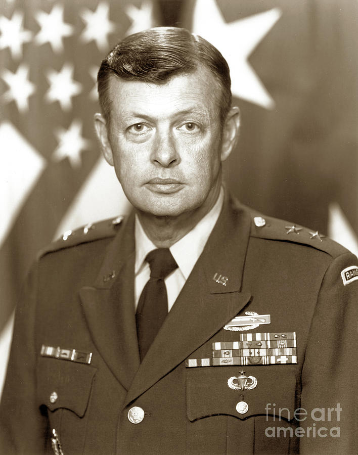 Major General Photograph - Major General James E. Moore Jr.  Fort Ord 1982 by Monterey County Historical Society