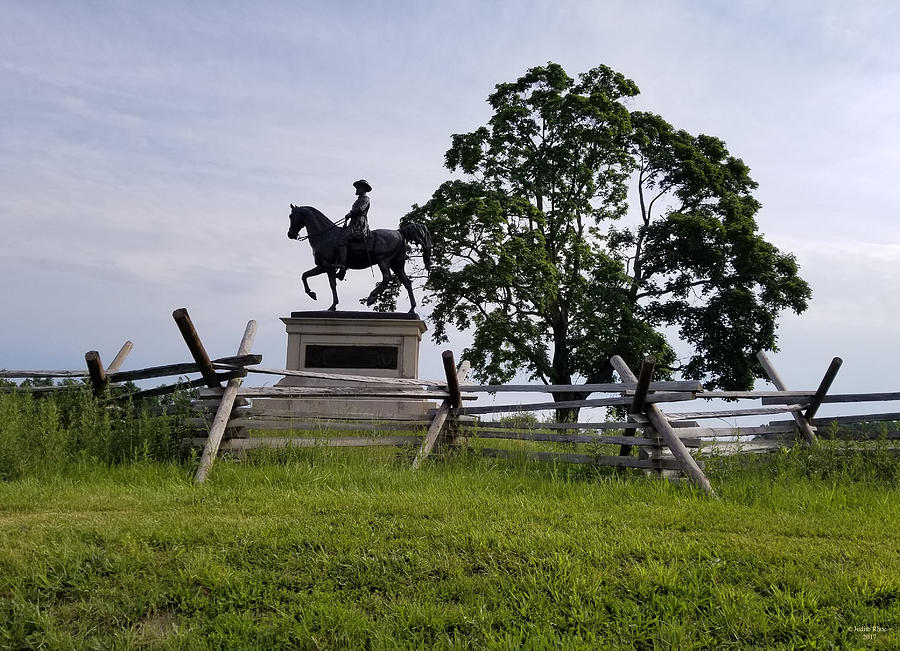 Major General John F Reynolds monument on McPhersons Ridge Gettysburg Photograph by Judith Rhue
