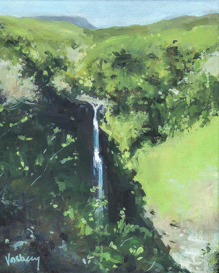 Makahiku Falls Painting by Stacy Vosberg