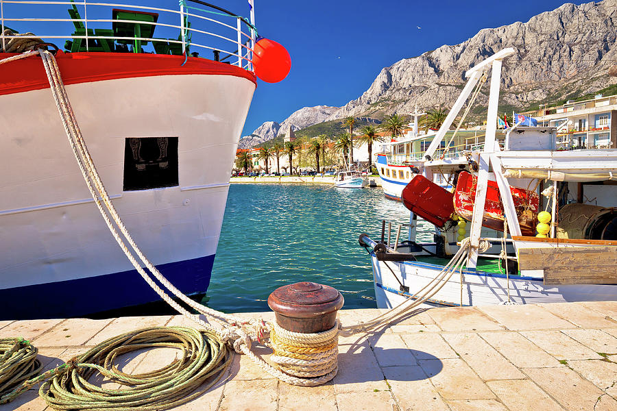 Makarska fishermen harbor colorful view Photograph by Brch Photography