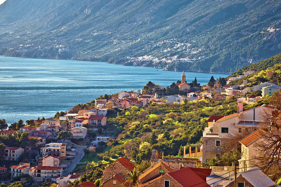 Makarska riviera idyllic coastal village view Photograph by Brch Photography