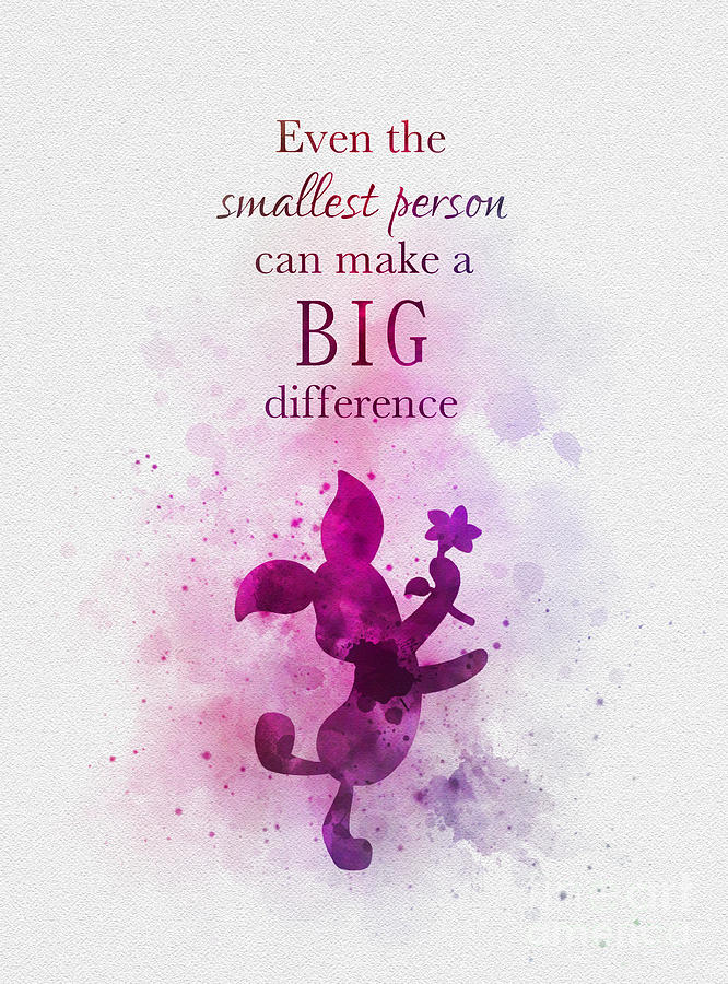 Winnie The Pooh Mixed Media - Make a big difference by My Inspiration Winnie The Pooh Mixed Media - Make a big difference by My Inspiration