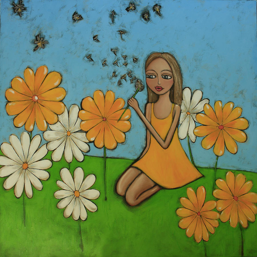 Fairy Painting - Make A Wish by Denise Daffara